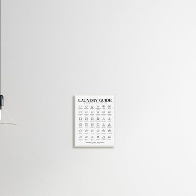 Laundry Room Minimal Symbols Guide Check Pockets Wall Plaque Art by Andrea Jasid Grassi