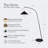 Devin 66 in. Modern LED Arched Standing Floor Lamp With Cone Shaped Metal Shade