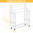 4 - Section Extended Frosted White Towel Rack Cart