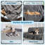Couverture imperméable pour animaux de compagnie PETMAKER - Jeté réversible en polaire sherpa 50 x 60 pouces protégeant les canapés, les voitures et les lits des déversements, des taches et des poils d'animaux - Housse lavable pour canapé (Gris)-126733316-126733318
