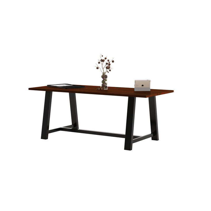 Midtown Solid Wood Breakroom Table, Mahogany, 30" H x 84" L x 42" W