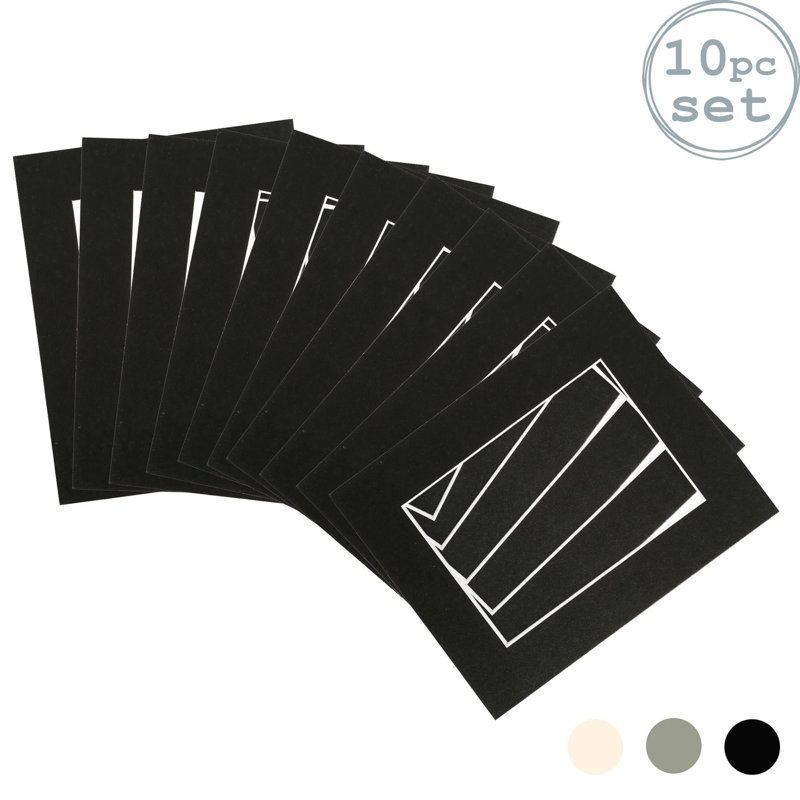 Nicola Spring - Picture Mounts, Black, 25cm H x 20cm W x 0.5cm D