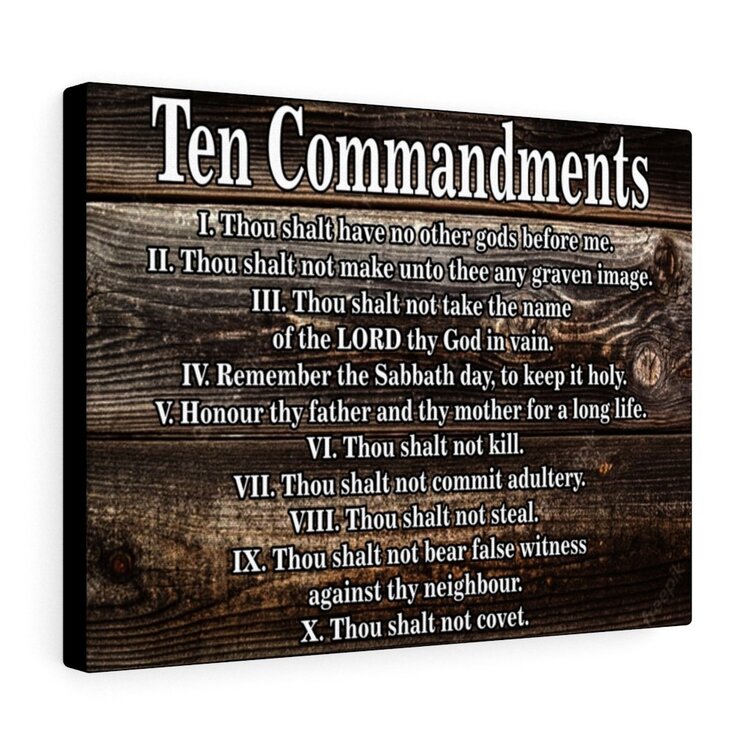 Express Your Love Gifts Ten Commandments Gold Tablets Christian Wall ...