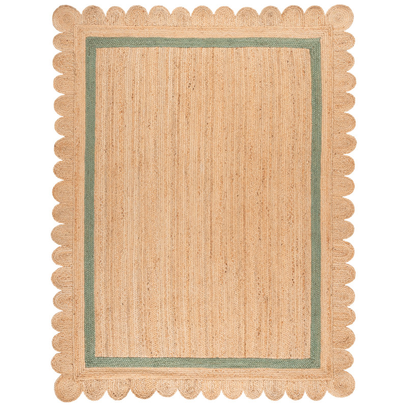 Tapis géométrique en jute tissé à la main Inaki, Rectangle 9 pi x 12 pi
