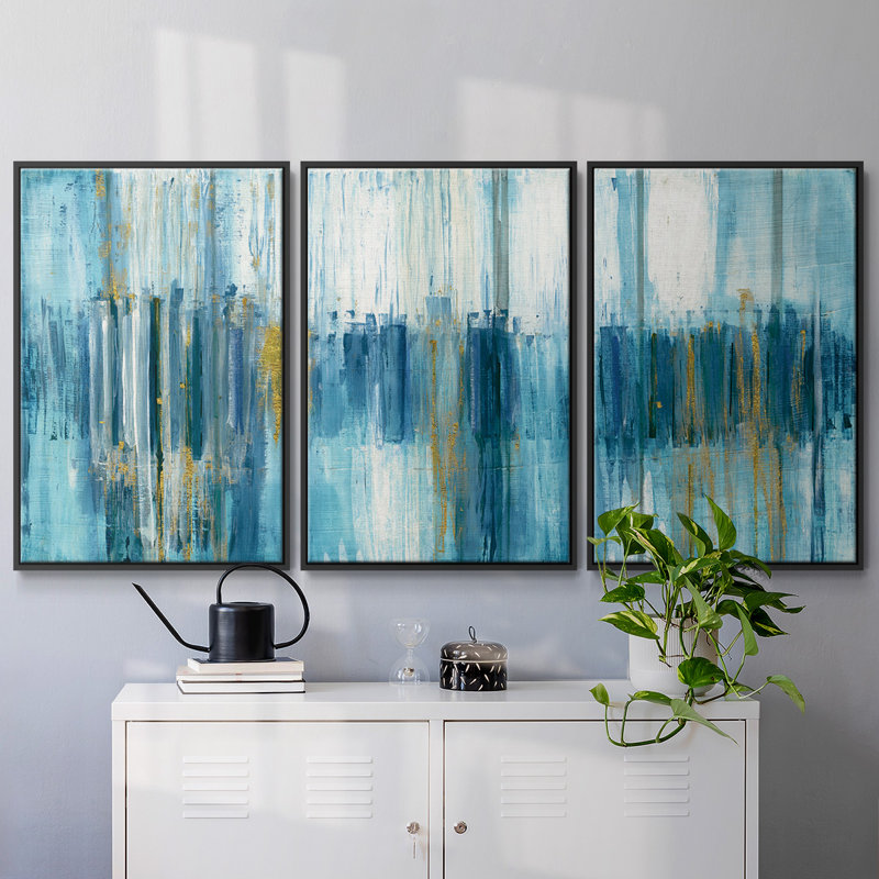 Saturnia - Multi Piece Framed Canvas, Black, 40" H x 78" W x 2" D