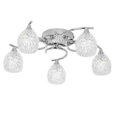 Minden Glass Semi Flush Mount