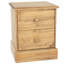 Pursley 2 Drawer Bedside Table, Antique waxed