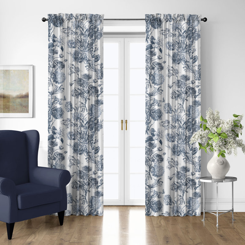 Ensemble de 2 rideaux en coton à passe-tringle Alexandria, L 50 po x L 108 po, Blanc