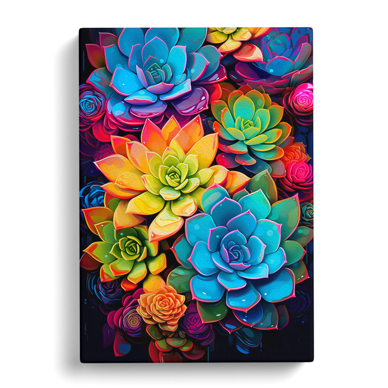 Succulent Pop No.2 - Wrapped Canvas, 60cm H x 40cm W x 3cm D