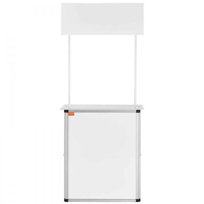 Promotion Counter Table, Portable Tradeshow Podium Table, 30.91" x 14.96" x 71.46"