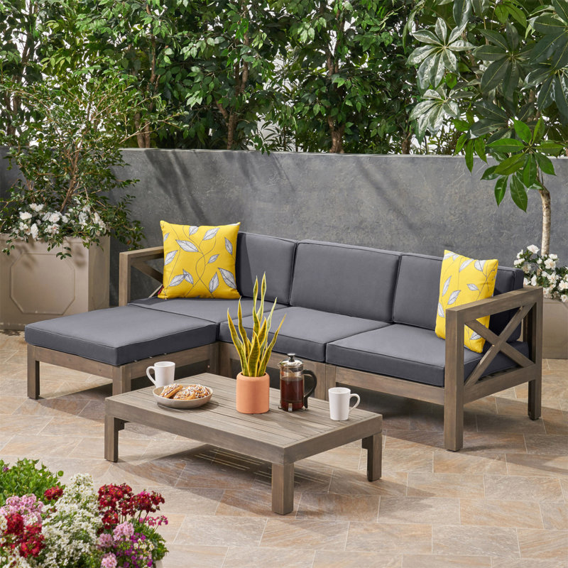 ENSEMBLE DE CANAPÉ ALCOVE LSHAPE, GRIS FONCÉ