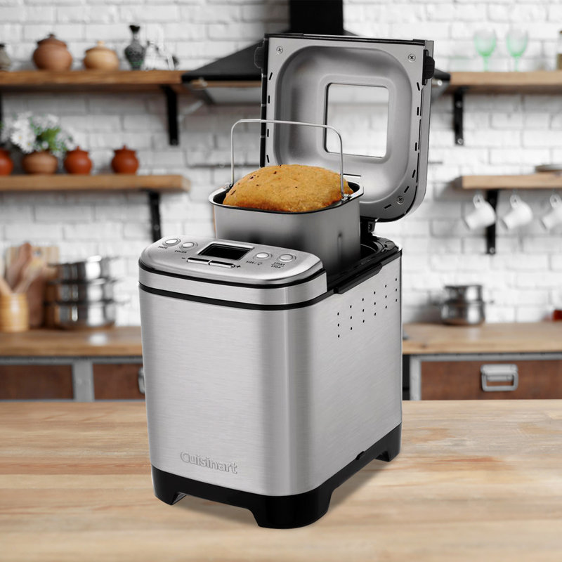 Cuisinart Bread Maker Machine, Compact and Automatic, Customizable Settings, Up to 2lb Loaves