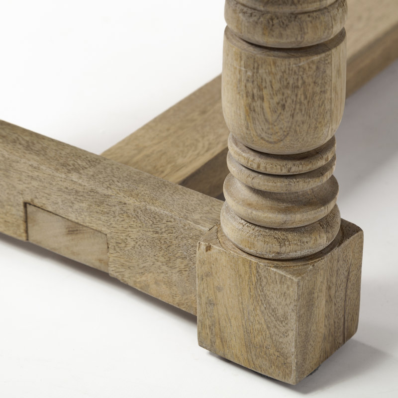 Banc rembourré Hortense, Crème / beige / rayé