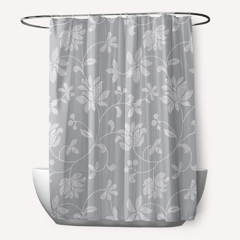 Rideau de douche simple Everill, Gris