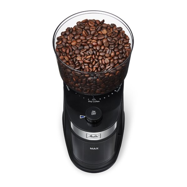  Krups Precise Stainless Steel Flat Burr Grinder 8oz, 32cups  bean hopper 12 Grind from Fine to Coarse 110 Watts Removable Container,  Drip, Press, Espresso, Cold Brew, 2,12 cups ground coffee Black