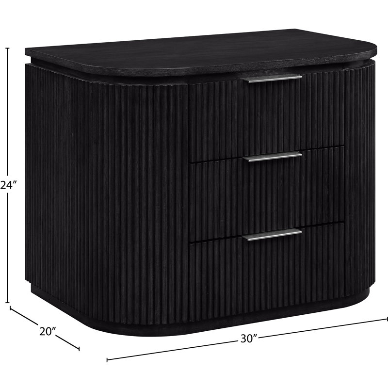 Table de chevet Iyona, Noir