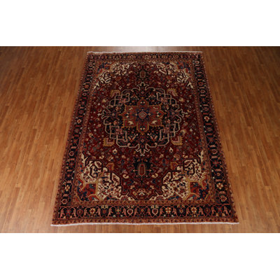 Russom One-of-a-Kind 8'0" X 10'11" 1960s Wool Area Rug in Red