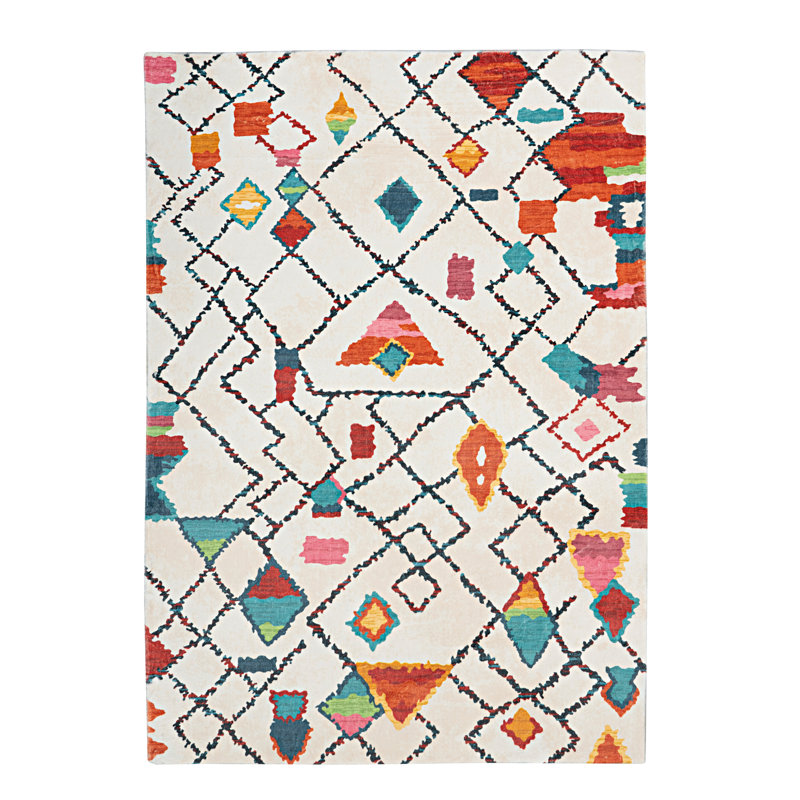 Antaniyah Faux Rabbit Fur Hand Tufted Rug, Rectangle 5' x 7'