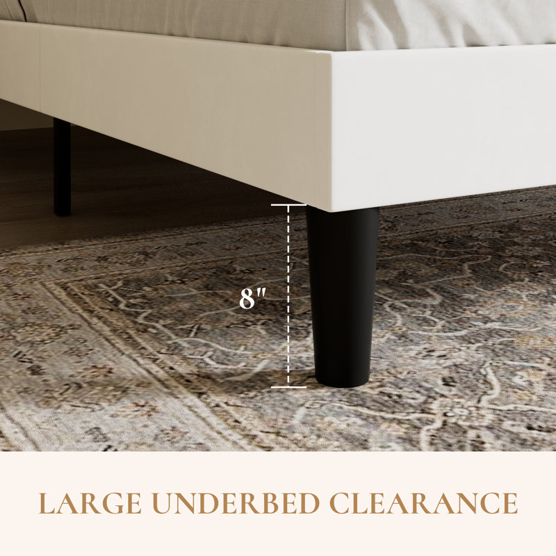 Candler Upholstered Wingback Platform Bed | Stylish Comfort