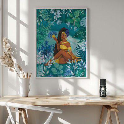 Oshun Orisha, déesse, galerie tendue (prête à être accrochée) -