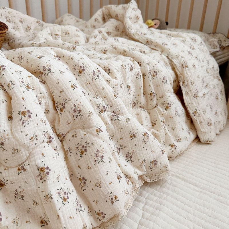 Cute Pattern 2-Layer Muslin Cotton Quilt/Blanket