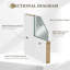 Portes intérieures intérieures de garde-manger - 3 portes en miroir à surface standard en pin massif préfini avec poignée (sans cadre) (ensemble de 2)-115294814