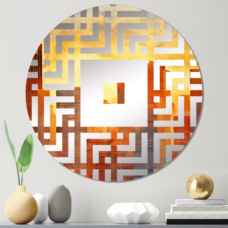 Mangata - Miroir mural carré, 31,4 po x 31,4 po