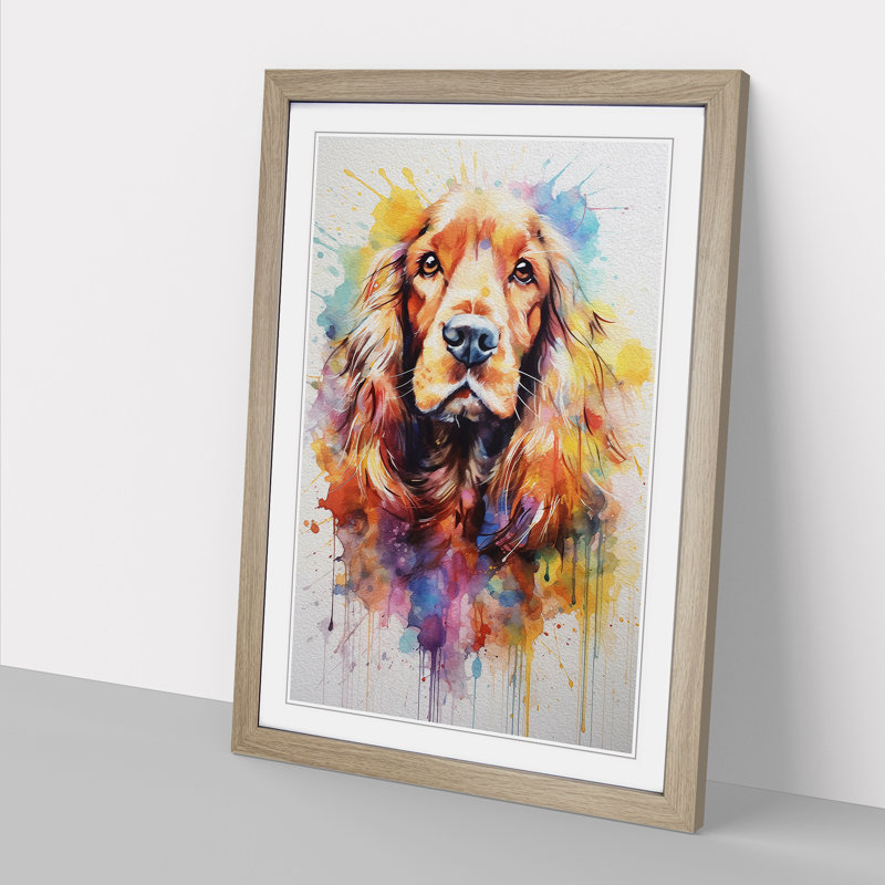 Single Picture Frame Print on Wood, 46cm H x 34cm W, Oak Framed