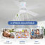 Ventilateur de plafond 46 po à 5 pales avec ensemble d'éclairage à DEL et télécommande-655845580-654574591