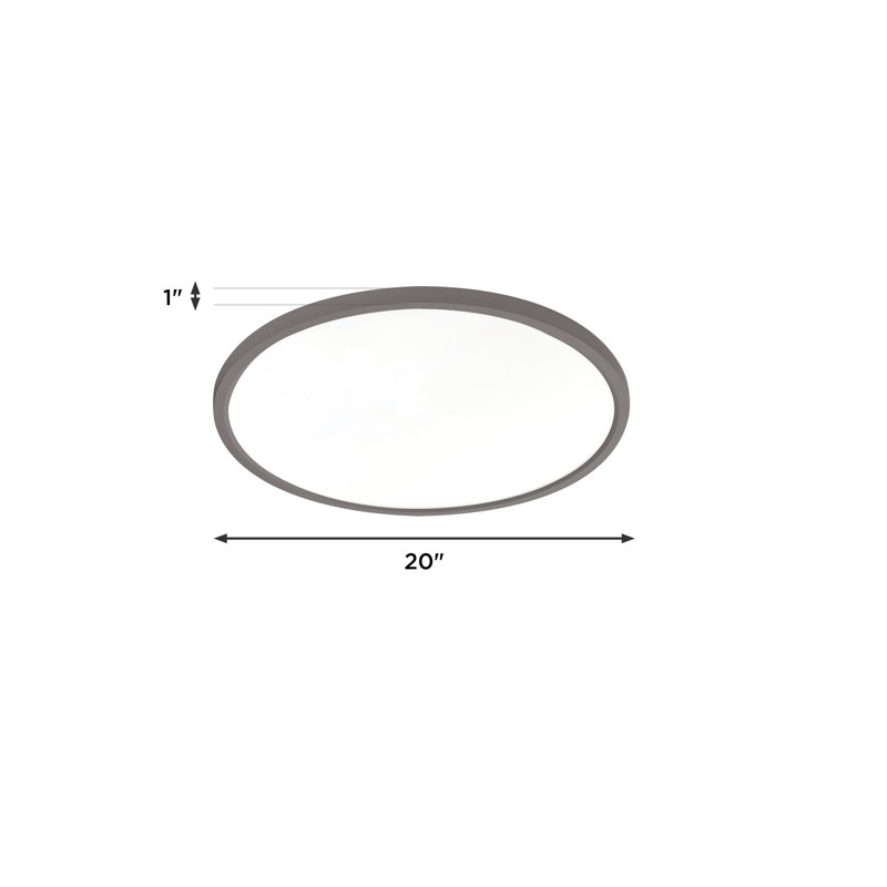 Plafonnier encastré à DEL Edge - 120 V - 12 W - 5 CCT, Noir, H 1 po x l 20 po x P 20 po