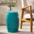 LILAC 12" Accent Side Table, Cylindrical Design End Table For Living Room, Family Room, Or Entryway, Industrial Style,Coffee Side Tables For Indoor Outdoor, Teal Color-1644407821