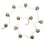 Embossed Glass Ball Ornament Garland With Gold Cord