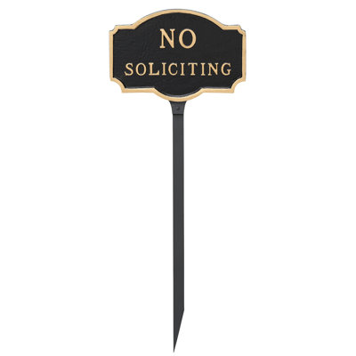 Petite Montague No Soliciting Statement Garden Sign