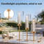 3 Piece Metal,Crystal，Glass Tabletop Hurricane Set