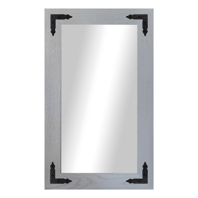 Gracie Oaks Ozark Hardwood Mirror With Decorative Corner Brackets
