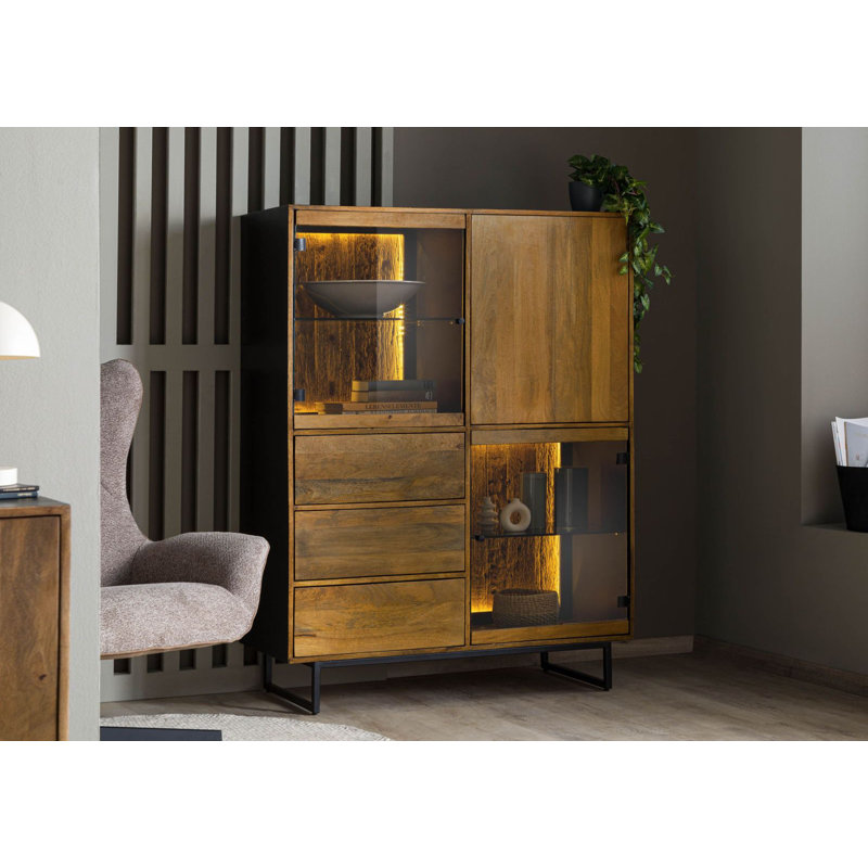 DAVIS 111cm Solid Wood Sideboard