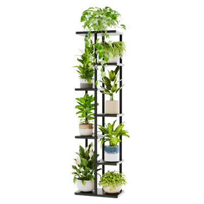 Plant Stand 7 Tier Tall Shelf for Multiple Plants Black