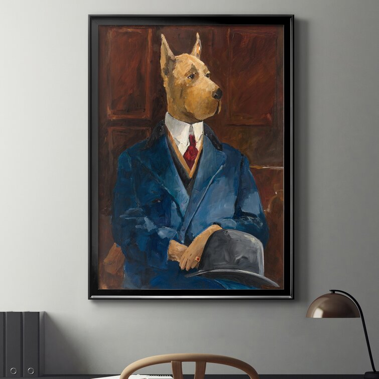 Inspector Dog Leash - Picture Frame Print on Canvas