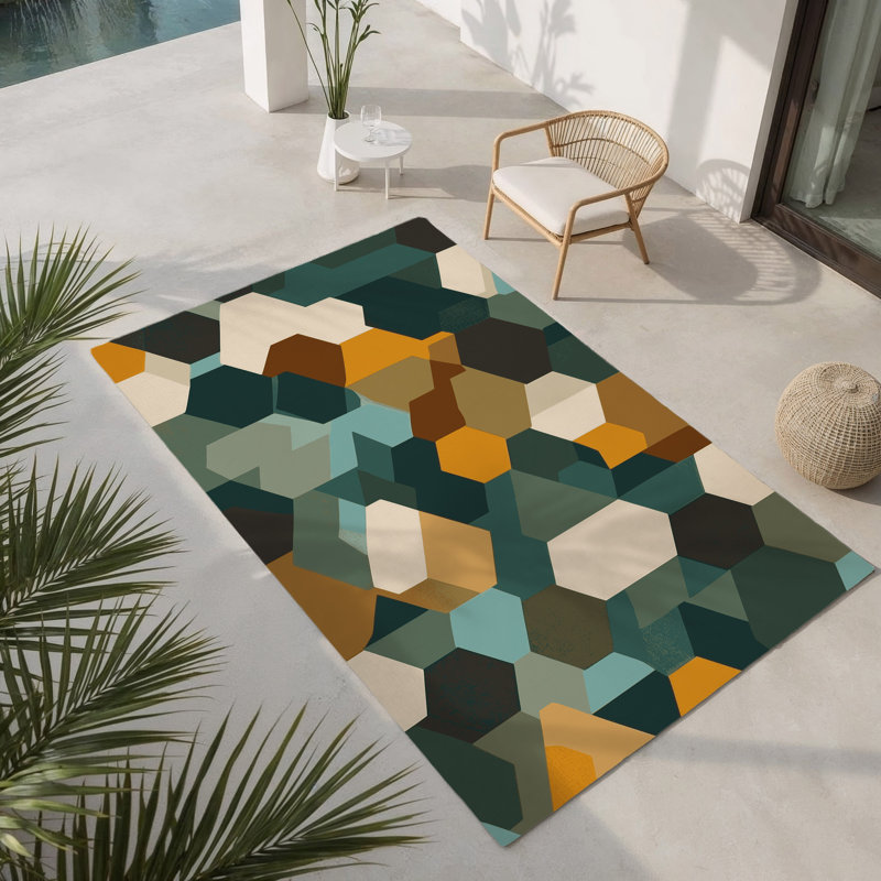 Tapis d'intérieur et d'extérieur Earth Architecture, Rectangle 1 pi 6 po x 2 pi 6 po