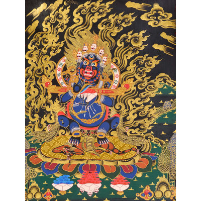 Mahakala Panjaranatha (Lord Of The Pavilion) -Tibetan Buddhist | Arcylic Color On Cloth