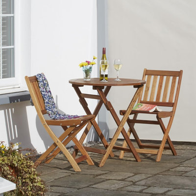 Round 3 - Piece 2 - Person 70Cm L Outdoor Table Set