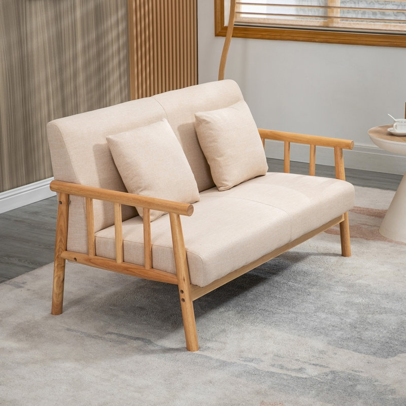 HOMCOM 48" 2-Seater Couch For Small Spaces