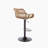 Modern Swivel Bar Stools Set of 2 Adjustable Counter Height Chairs with Footrest for Kitchen, Dining Room (Beige)-129573895