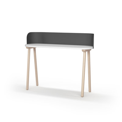 Eta Oval Solid Wood Base Writing Desk