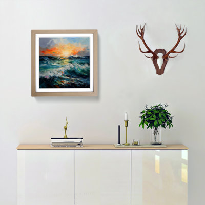 Ocean Palette Knife Painting No.2 - Framed Print