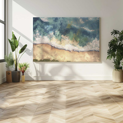 Grand rivage aérien, reproduction sur toile