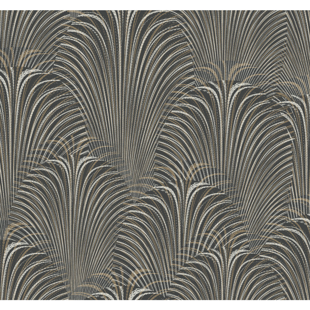 Bitner Wallpaper Double Roll, Black