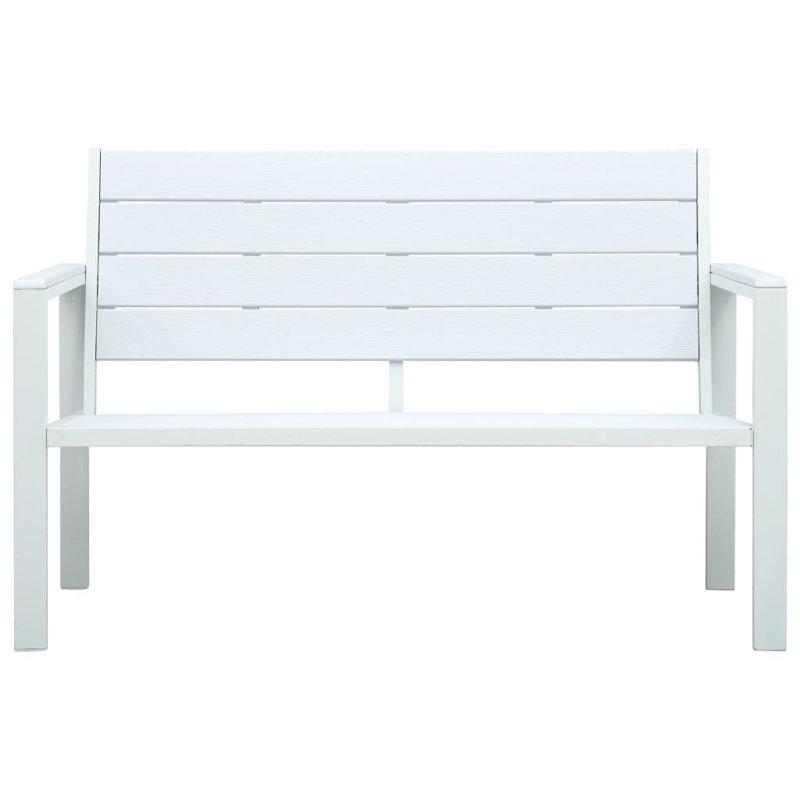 Botolphus Steel Outdoor Bench, White