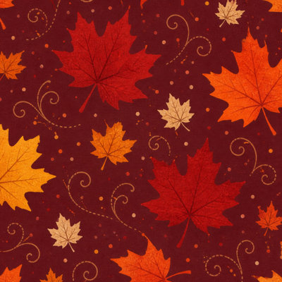 Peel and Stick Wallpaper fall Autumn Maple Leaf Warm Red Orange Tones Contact Paper Removable Self Adhesive Wall Mural Wall Decor for Bedroom Kitchen Cabinets 17.7in x 118in