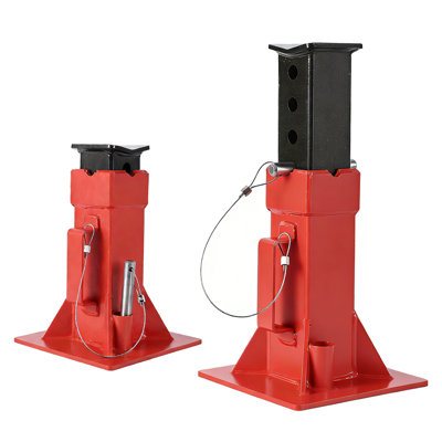 Paquet de 2 supports à crémaillère à broches de 12 t - Supports robustes à broches pour poids lourds et véhicules récréatifs avec verrouillage rapide, hauteur réglable de 11 à 18 pouces, utilisation professionnelle dans les garages et les ateliers